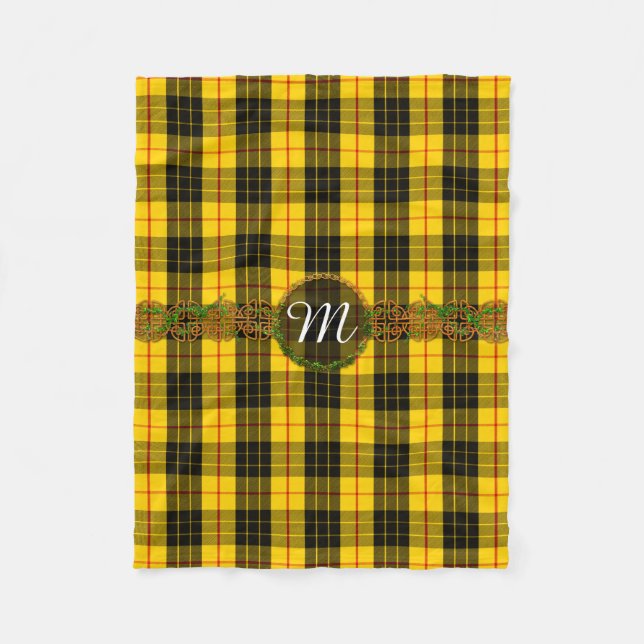 MacLeod Monogramm-Tartan Fleecedecke (Vorderseite)