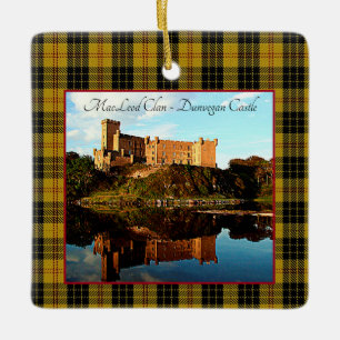 MacLeod Scottish Clan Castle Tartan Xmas Keramikornament