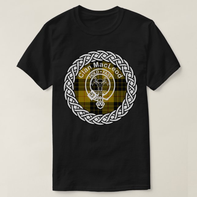 MacLeod Scottish Clan Nachname Nachname Tartan cre T-Shirt (Design vorne)