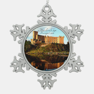 MacLeod Scottish Clan's Dunvegan Castle Schneeflocken Zinn-Ornament