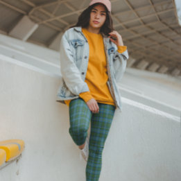 MacLeod Tartan Blue Green Leggings