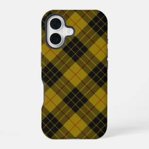 MacLeod-Tartan gelb-schwarzes Karo iPhone 16 Hülle