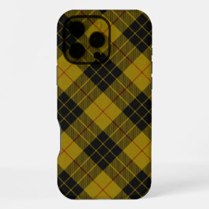 MacLeod-Tartan gelb-schwarzes Karo iPhone 16 Pro Max Hülle