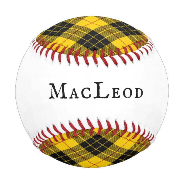 MacLeod Tartan Kariert Clan Scottish Baseball (Rückseite)
