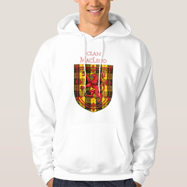 MacLeod Tartan Scottish Kariert Lion Rampant Hoodie (Vorderseite)