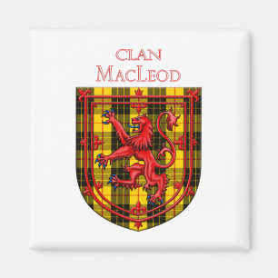 MacLeod Tartan Scottish Kariert Lion Rampant Magnet