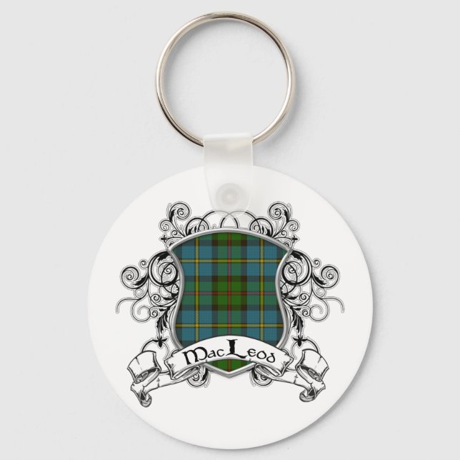 MacLeod Tartan Shield Schlüsselanhänger (Vorderseite)