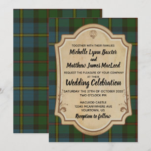 MacLeod Tartan Wedding Einladung