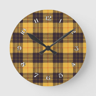 Macleod von Lewis u. Ramsay ScottishTartan Runde Wanduhr