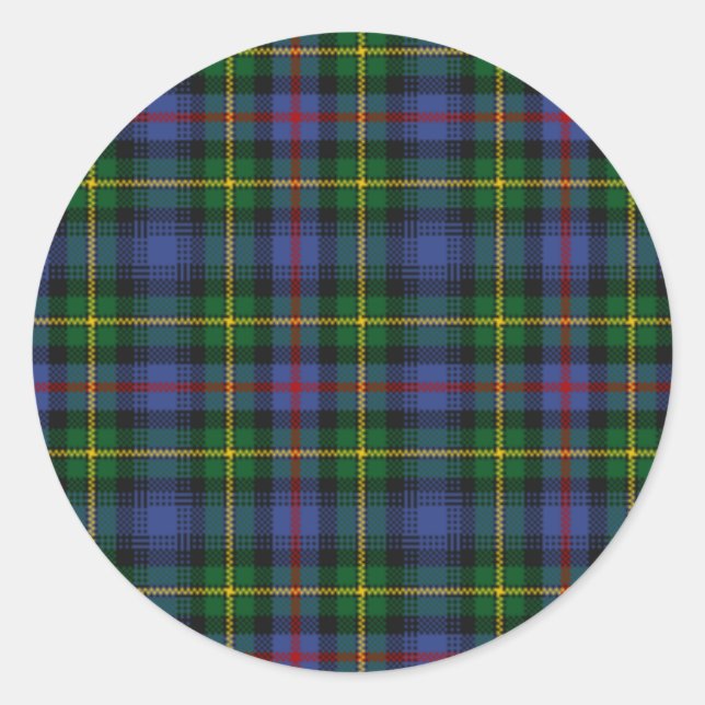 MacLeod von Skye Tartan Runder Aufkleber (Vorderseite)