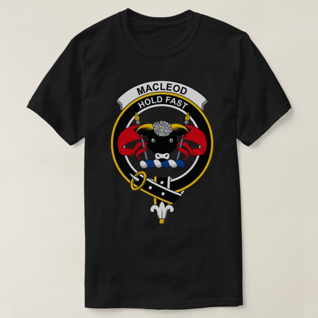 MacLeod Wappen Tartan Clan Scottish Clan T-Shirt (Design vorne)