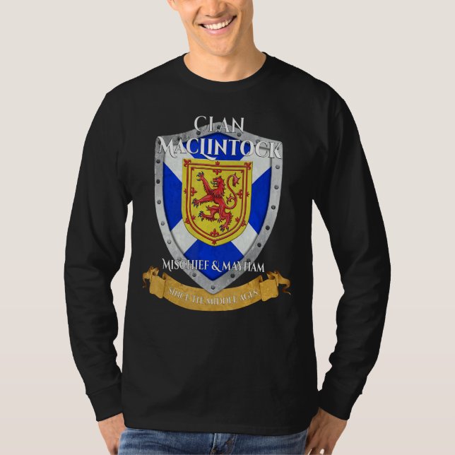 Maclintock Scottish Family Clan Scotland Shield T-Shirt (Vorderseite)