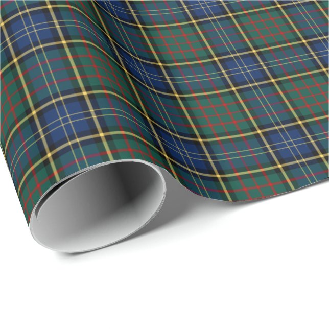 MacMillan Clan Modern Hunting Tartan Geschenkpapier (Rolleneckpunkt)