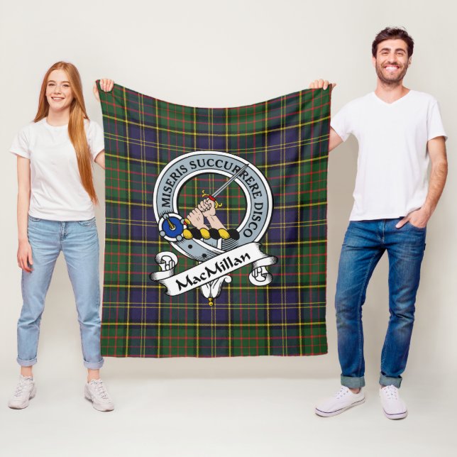 MacMillan Hunting Modern Clan Abzeichen Tartan Kar Fleecedecke (Beispiel)