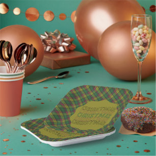 MacMillan Old Ancient Scottish Tartan Weihnachten Pappteller