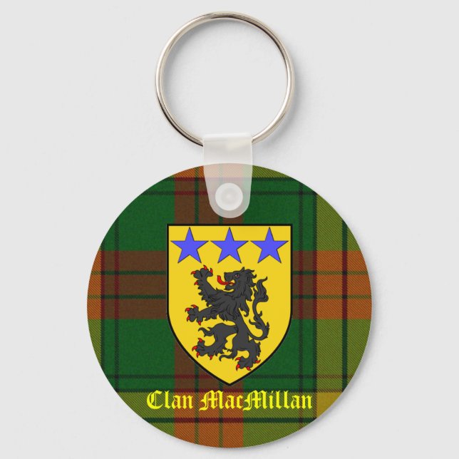 MacMillan Tartan-Wappen Schlüsselanhänger (Vorderseite)