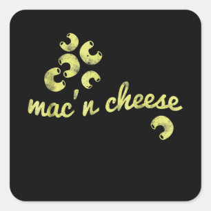 Macn Cheese - Fun Koch Spaß Quadratischer Aufkleber