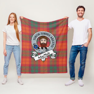 MacNab Ancient Clan Abzeichen Tartan Kariert Fleecedecke
