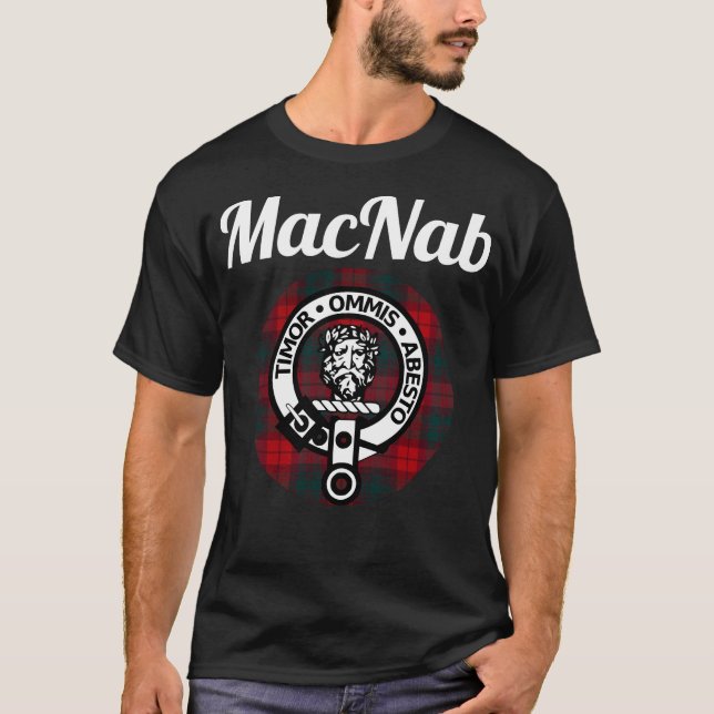 MacNab Clan Scottish Name Coat of Arms Tartan T-Shirt (Vorderseite)