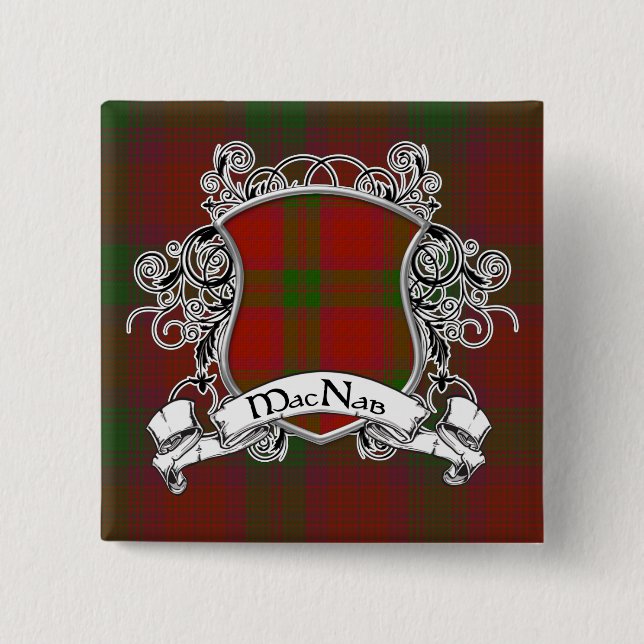 MacNab Tartan-Schild Button (Vorderseite)