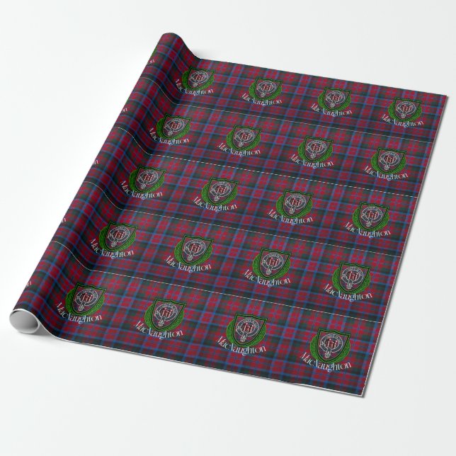 MacNaughton Scottish Clan Tartan & Crest Geschenkpapier (Ungerollt)