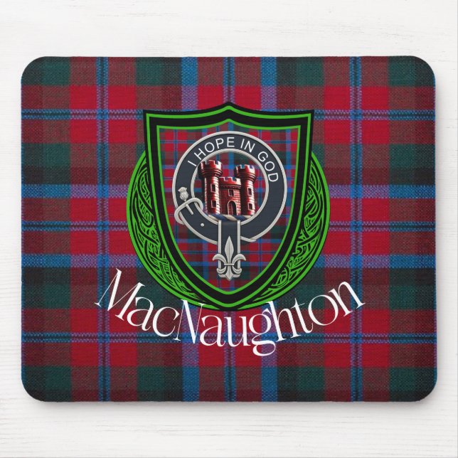 MacNaughton Scottish Clan Tartan & Crest Mousepad (Vorne)