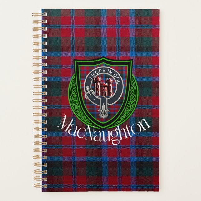 MacNaughton Scottish Clan Tartan & Crest Planer (Vorderseite)
