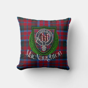 MacNaughton Scottish Clan Tartan & Wappen Kissen