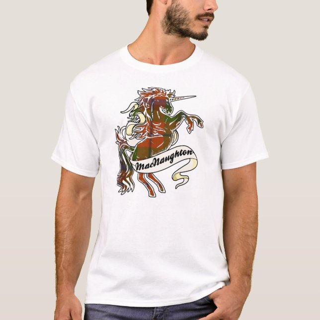 MacNaughton Tartan Unicorn T-Shirt (Vorderseite)