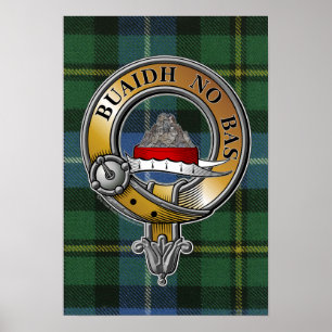 MacNeil-Barra Tartan & Abzeichen Poster