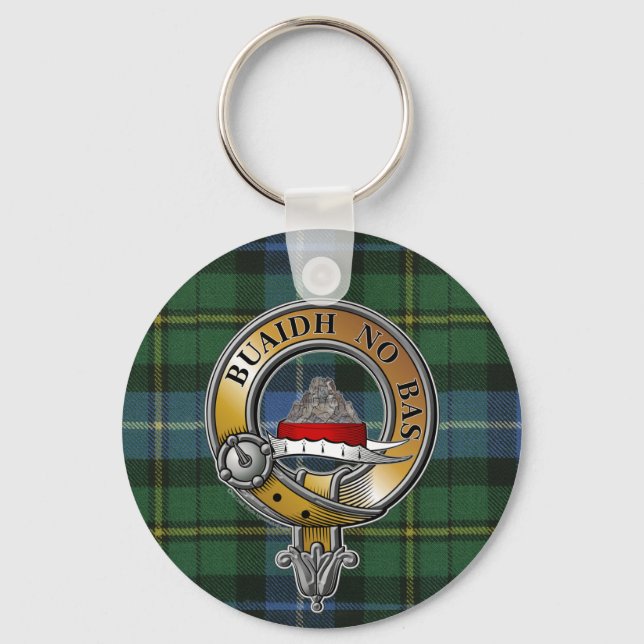 MacNeil-Barra Tartan & Abzeichen Schlüsselanhänger (Vorderseite)