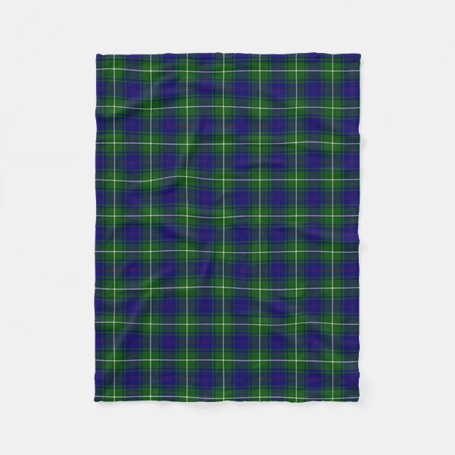 MacNeil Blue und Green Tartan Kariert Fleecedecke (Vorderseite)