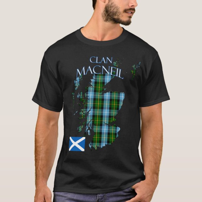 MacNeil Scottish Clan Tartan Scotland T-Shirt (Vorderseite)