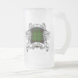 MacNeil Tartan-Schild Mattglas Bierglas