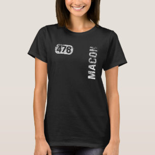 Macon Georgia 478 Vorwahl Vintage Retro T-Shirt