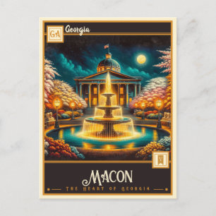Macon, Georgia   Antik Postkarte