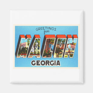 Macon Georgia GA Old Vintage Travel Souvenir Magnet