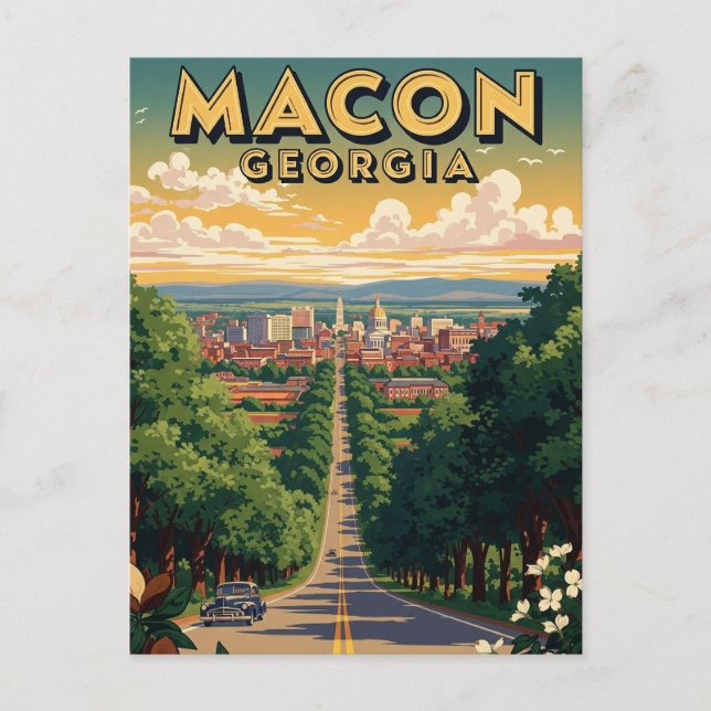 Macon Georgia Travel Postkarte (Vorderseite)