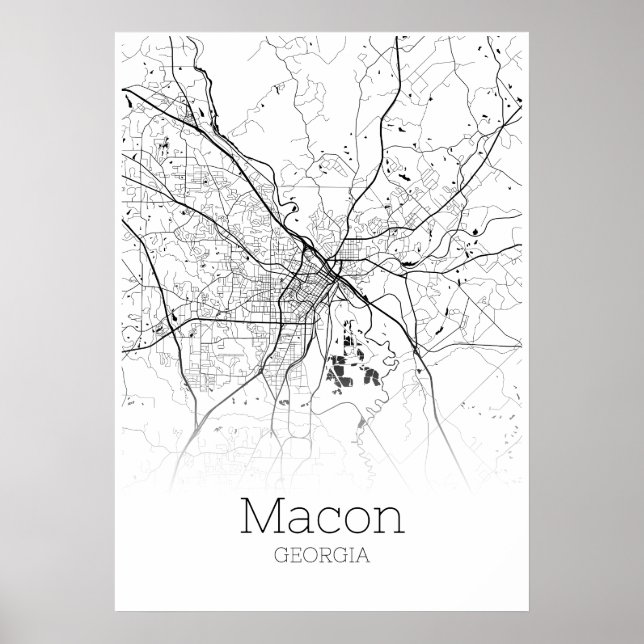 Macon Map - Georgia - City Map Poster (Vorne)
