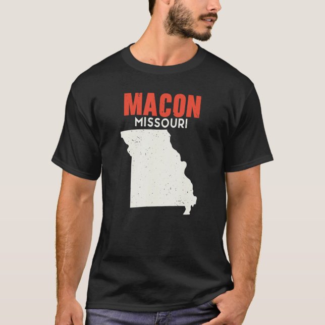Macon Missouri USA Staat America Travel Missourian T-Shirt (Vorderseite)