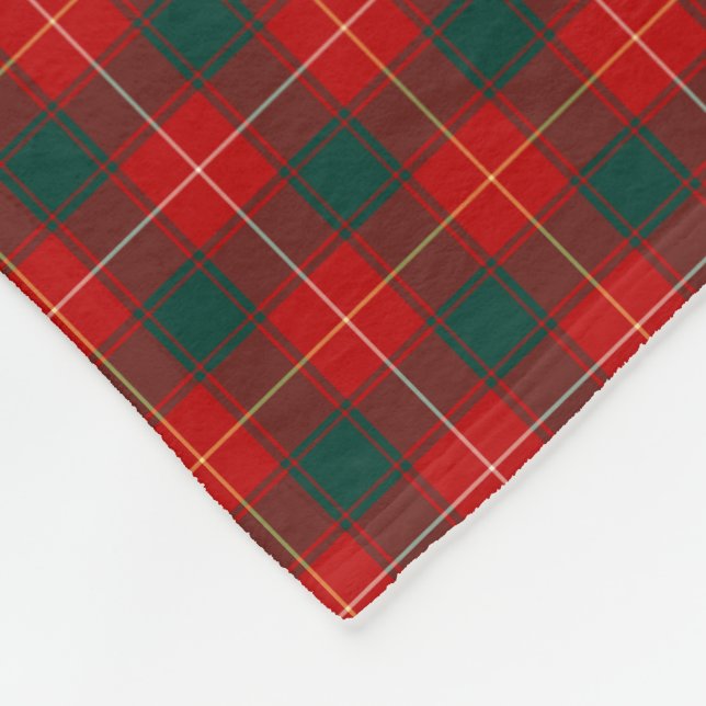 MacPhee Clan Red and Green Tartan Fleecedecke (Ecke)