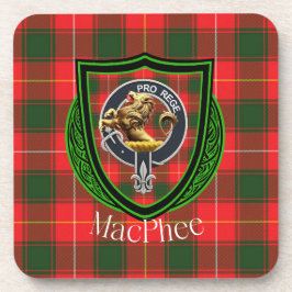 MacPhee Scottish Clan Tartan & Crest Getränkeuntersetzer