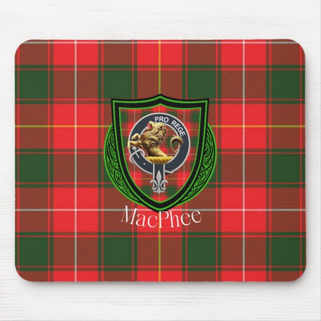 MacPhee Scottish Clan Tartan & Crest Mousepad (Vorne)