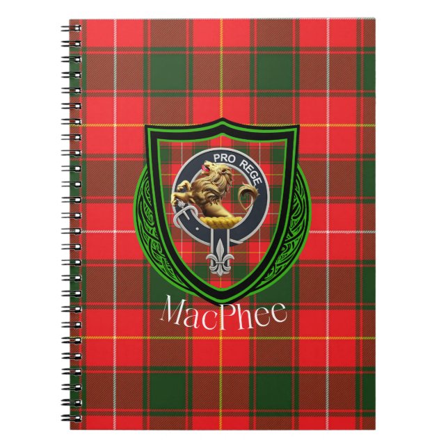 MacPhee Scottish Clan Tartan & Crest Notizblock (Vorderseite)