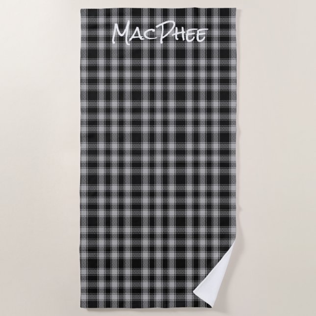 MacPhee Tartan Kariert Beach Handtuch (Vorderseite)