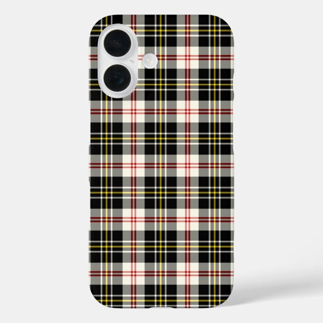 MacPherson Clan Black and White Dress Tartan Case-Mate iPhone Hülle (Rückseite)