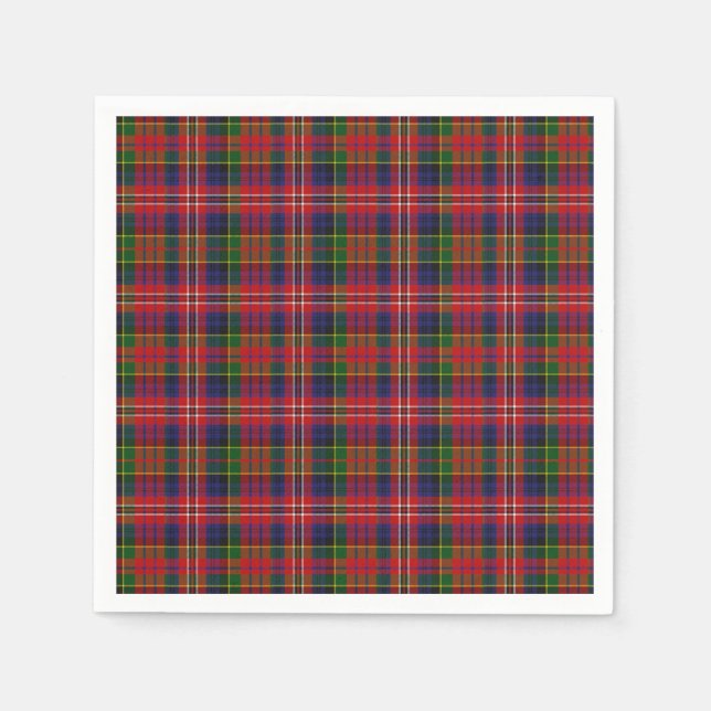 MacPherson Clan Tartan Kariert Paper Napkins Serviette (Vorderseite)