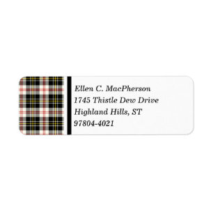 MacPherson-Clanschottischer Schwarzweiss-tartan