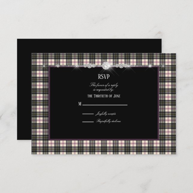 MacPherson Dress Modern UAWG RSVP Karte (Vorne/Hinten)