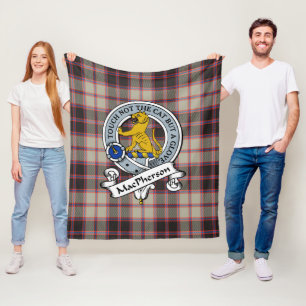 MacPherson Jagd Ancient Clan Abzeichen Tartan Kari Fleecedecke